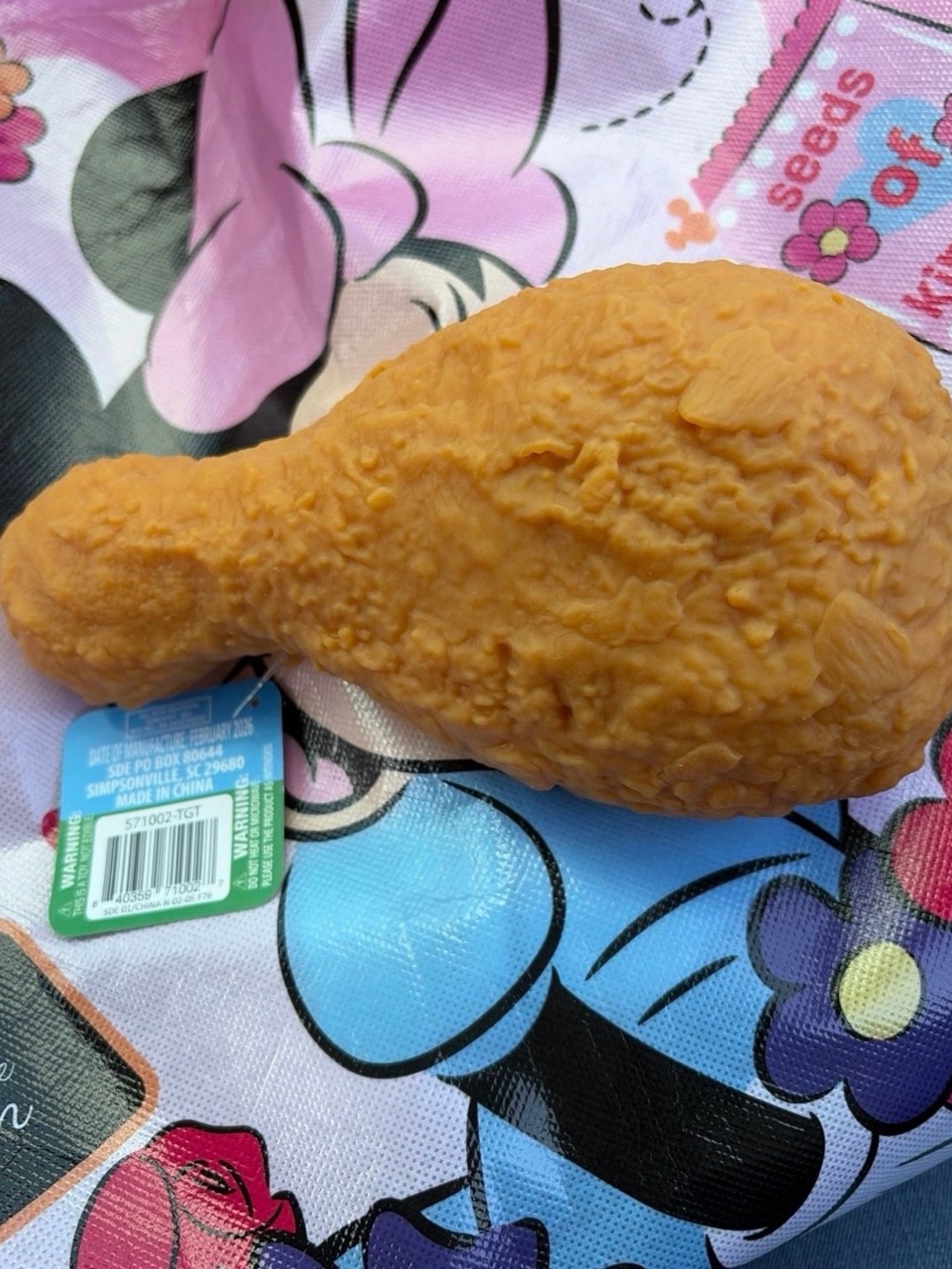Sunny days squishy  Fried Chicken Drumstick squeezy Toy